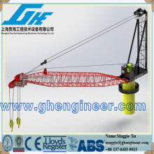 hydraulic platform port Marine jetty wharf wire rope hoisting crane machine